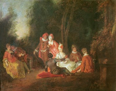 公園での会話 作： Jean Antoine Watteau